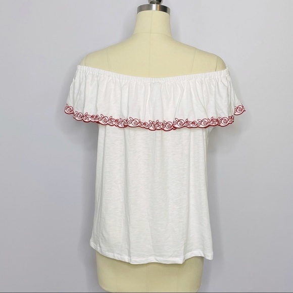 J. Crew Rose Off The Shoulder Embroidered Top XXL- NWT - Picture 6 of 9